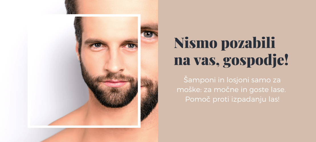 Šampon in lsjom proti izpadanju las za moške